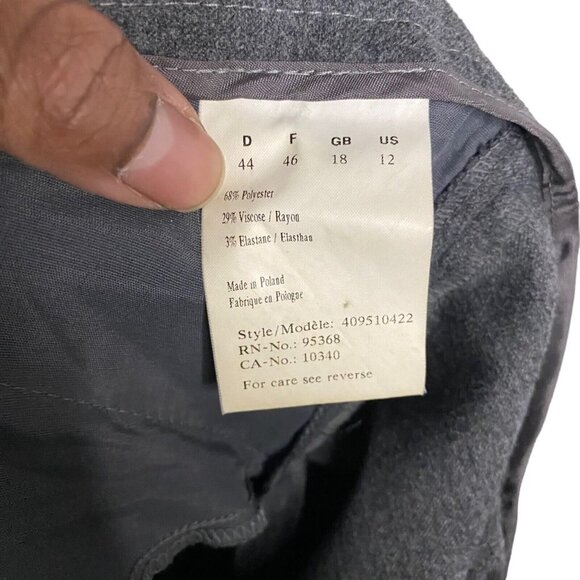 Olsen Europe Women's Gray Straight Leg Formal Wear Pants - Picture 7 of 10